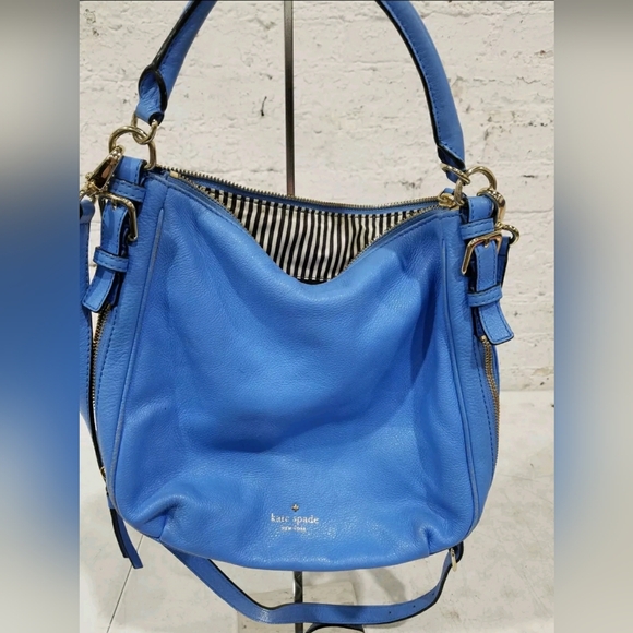 Kate Spade Blue Cobble Hill Small Ella Crossbody Tote Handbag Purse - Picture 6 of 13